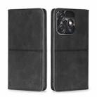 For Tecno Spark 10C Cow Texture Magnetic Horizontal Flip Leather Phone Case(Black) - 1
