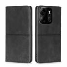 For Tecno Spark Go 2023 / Pop 7 / Pop 7 Pro Cow Texture Magnetic Horizontal Flip Leather Phone Case(Black) - 1