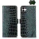 For Samsung Galaxy F14 5G Crocodile Top Layer Cowhide Leather Phone Case(Green) - 1