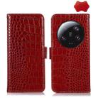 For Xiaomi 13 Ultra Crocodile Top Layer Cowhide Leather Phone Case(Red) - 1