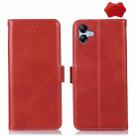 For Samsung Galaxy F14 5G Crazy Horse Top Layer Cowhide Leather Phone Case(Red) - 1
