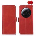 For Xiaomi 13 Ultra Crazy Horse Top Layer Cowhide Leather Phone Case(Red) - 1
