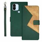 For Xiaomi Redmi A2+ idewei Two-color Splicing Leather Phone Case(Green) - 1