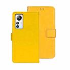 For Blackview A85 idewei Crazy Horse Texture Leather Phone Case with Holder(Yellow) - 1