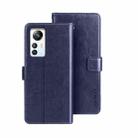 For Blackview A85 idewei Crazy Horse Texture Leather Phone Case with Holder(Blue) - 1