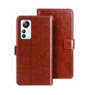 For Blackview A85 idewei Crazy Horse Texture Leather Phone Case with Holder(Brown) - 1