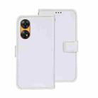 For OPPO Reno8 T 4G idewei Crazy Horse Texture Leather Phone Case with Holder(White) - 1