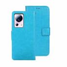 For Xiaomi 13 Lite idewei Crazy Horse Texture Leather Phone Case with Holder(Sky Blue) - 1