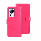 For Xiaomi 13 Lite idewei Crazy Horse Texture Leather Phone Case with Holder(Rose Red) - 1