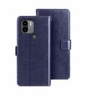 For Xiaomi Poco C51 idewei Crazy Horse Texture Leather Phone Case with Holder(Blue) - 1