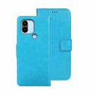 For Xiaomi Redmi A2+ idewei Crazy Horse Texture Leather Phone Case with Holder(Sky Blue) - 1