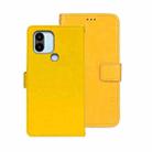 For Xiaomi Redmi A2+ idewei Crazy Horse Texture Leather Phone Case with Holder(Yellow) - 1