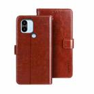For Xiaomi Redmi A2+ idewei Crazy Horse Texture Leather Phone Case with Holder(Brown) - 1