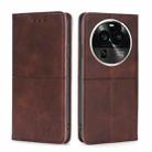 For OPPO Find X6 Pro 5G Cow Texture Magnetic Horizontal Flip Leather Phone Case(Dark Brown) - 1