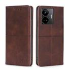 For Realme GT Neo 5 / GT3 / GT Neo 5 240W Cow Texture Magnetic Horizontal Flip Leather Phone Case(Dark Brown) - 1