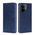 For Realme GT Neo 5 / GT3 / GT Neo 5 240W Cow Texture Magnetic Horizontal Flip Leather Phone Case(Blue) - 1