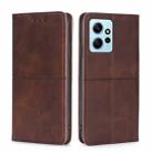 For Xiaomi Redmi Note 12 4G Global Cow Texture Magnetic Horizontal Flip Leather Phone Case(Dark Brown) - 1