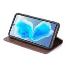 For Xiaomi Redmi Note 12 4G Global Cow Texture Magnetic Horizontal Flip Leather Phone Case(Dark Brown) - 4