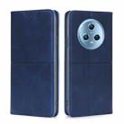 For Honor Magic5 Cow Texture Magnetic Horizontal Flip Leather Phone Case(Blue) - 1