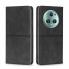 For Honor Magic5 Pro Cow Texture Magnetic Horizontal Flip Leather Phone Case(Black) - 1