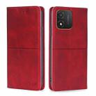 For Honor X5 4G Cow Texture Magnetic Horizontal Flip Leather Phone Case(Red) - 1