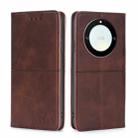 For Honor X40 Cow Texture Magnetic Horizontal Flip Leather Phone Case(Dark Brown) - 1