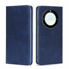 For Honor X40 Cow Texture Magnetic Horizontal Flip Leather Phone Case(Blue) - 1