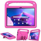 For Lenovo Tab M10 3rd Gen Handle EVA Shockproof Tablet Case with Holder(Rose Red) - 1