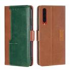 For Rakuten Big Contrast Color Side Buckle Leather Phone Case(Light Brown + Green) - 1