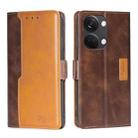 For OnePlus Ace 2V 5G Contrast Color Side Buckle Leather Phone Case(Dark Brown + Gold) - 1