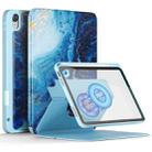 For iPad 10th Gen 10.9 2022 3-Fold Magnetic Painted Leather Smart Tablet Case(Ocean Wave) - 1