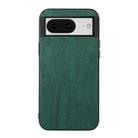 For Google Pixel 8 Wood Texture PU Phone Case(Green) - 1