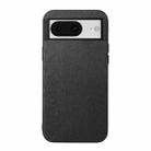 For Google Pixel 8 Wood Texture PU Phone Case(Black) - 1