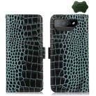 For Asus ROG Phone 7 Crocodile Top Layer Cowhide Leather Phone Case(Green) - 1