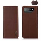 For Asus ROG Phone 7 KHAZNEH Nappa Top Layer Cowhide Leather Phone Case(Brown) - 1