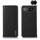 For Asus ROG Phone 7 KHAZNEH Nappa Top Layer Cowhide Leather Phone Case(Black) - 1