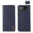 For Asus ROG Phone 7 KHAZNEH Nappa Top Layer Cowhide Leather Phone Case(Blue) - 1