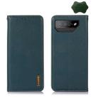 For Asus ROG Phone 7 KHAZNEH Nappa Top Layer Cowhide Leather Phone Case(Green) - 1