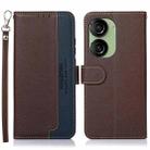 For Asus Zenfone 10 / Zenfone 9 KHAZNEH Litchi Texture Leather RFID Phone Case(Brown) - 1