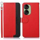 For Asus Zenfone 10 / Zenfone 9 KHAZNEH Litchi Texture Leather RFID Phone Case(Red) - 1