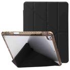 Clear Acrylic Deformation Leather Tablet Case For iPad 10.2 2019 / 10.2 2020 / 10.2 2021 / Pro 10.5 2017 / Air 10.5 2019(Black) - 1