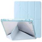 Clear Acrylic Deformation Leather Tablet Case For iPad 10.2 2019 / 10.2 2020 / 10.2 2021 / Pro 10.5 2017 / Air 10.5 2019(Ice Blue) - 1