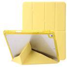 Clear Acrylic Deformation Leather Tablet Case For iPad 10.2 2019 / 10.2 2020 / 10.2 2021 / Pro 10.5 2017 / Air 10.5 2019(Yellow) - 1