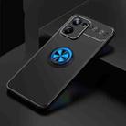 For Realme 10 Pro 5G Metal Ring Holder TPU Phone Case(Black+Blue) - 1