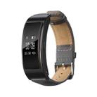 For Huawei Band 7 Glossy Leather Watch Band(Gray) - 1