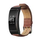 For Huawei Band 7 Glossy Leather Watch Band(Brown) - 1