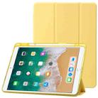 Clear Acrylic 3-Fold Leather Tablet Case For iPad 10.2 2019 / 10.2 2020 / 10.2 2021 / Pro 10.5 2017 / Air 10.5 2019(Yellow) - 1