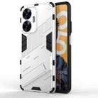 For Realme C55 Punk Armor 2 in 1 PC + TPU Shockproof Phone Case with Invisible Holder(White) - 1