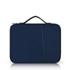 For 9.7-11 inch Laptop Portable Cloth Texture Leather Bag(Blue) - 1