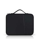For 9.7-11 inch Laptop Portable Cloth Texture Leather Bag(Black) - 1